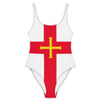 Maillot de bain 1 pièce drapeau guernesey - pixelforma