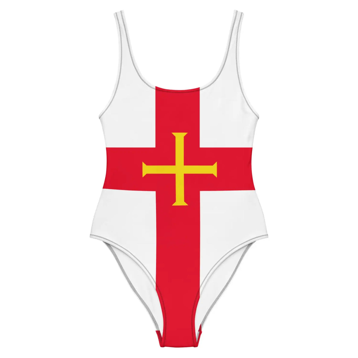 Maillot de bain 1 pièce drapeau guernesey - pixelforma