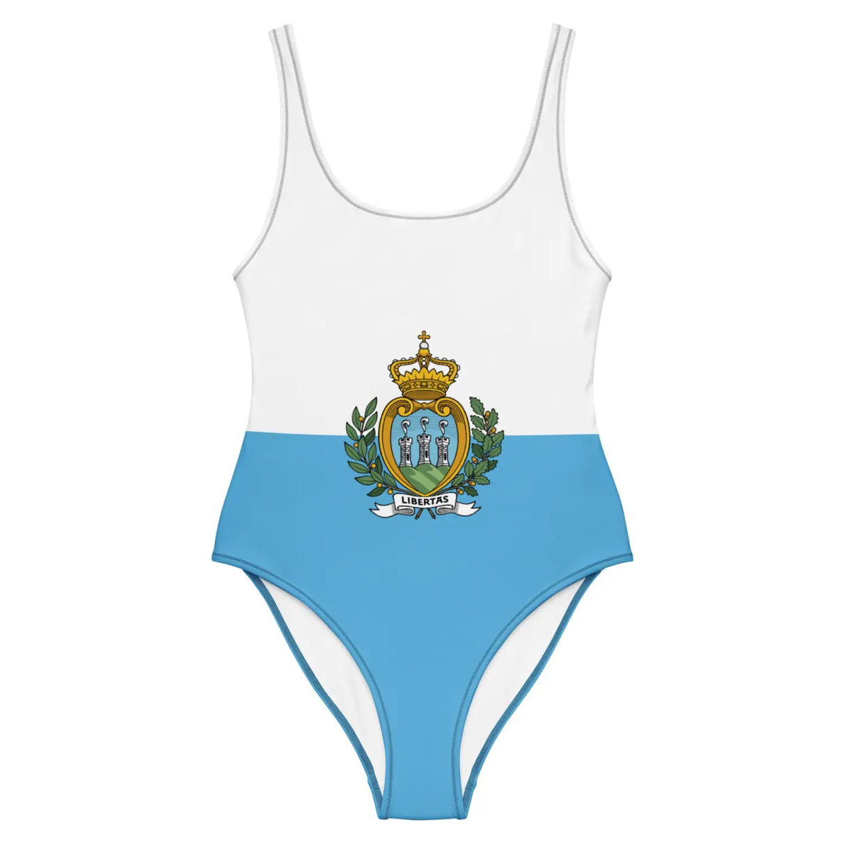 Maillot de bain 1 pièce drapeau saint-marin - pixelforma
