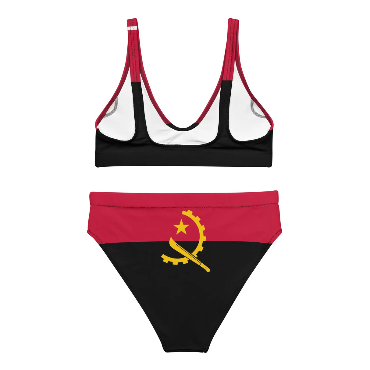 Maillot de bain drapeau angola en polyester recyclé femme