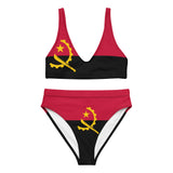 Maillot de bain drapeau angola en polyester recyclé femme