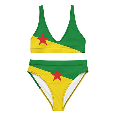 Maillot de bain drapeau guyane en polyester recyclé femme
