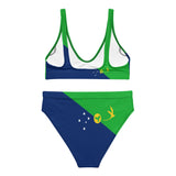 Maillot de bain drapeau île christmas polyester recyclé femme