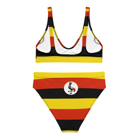 Maillot de bain drapeau ouganda en polyester recyclé femme