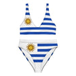 Maillot de bain drapeau uruguay polyester recyclé femme