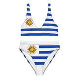 Maillot de bain drapeau uruguay polyester recyclé femme