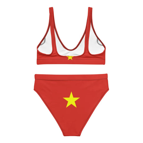 Maillot de bain drapeau viêt nam polyester recyclé femme