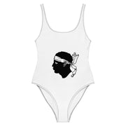 Maillot de bain femme corse drapeau coupe brésilienne