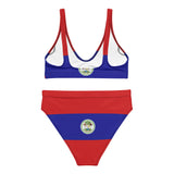 Maillot de bain femme drapeau belize en polyester recyclé