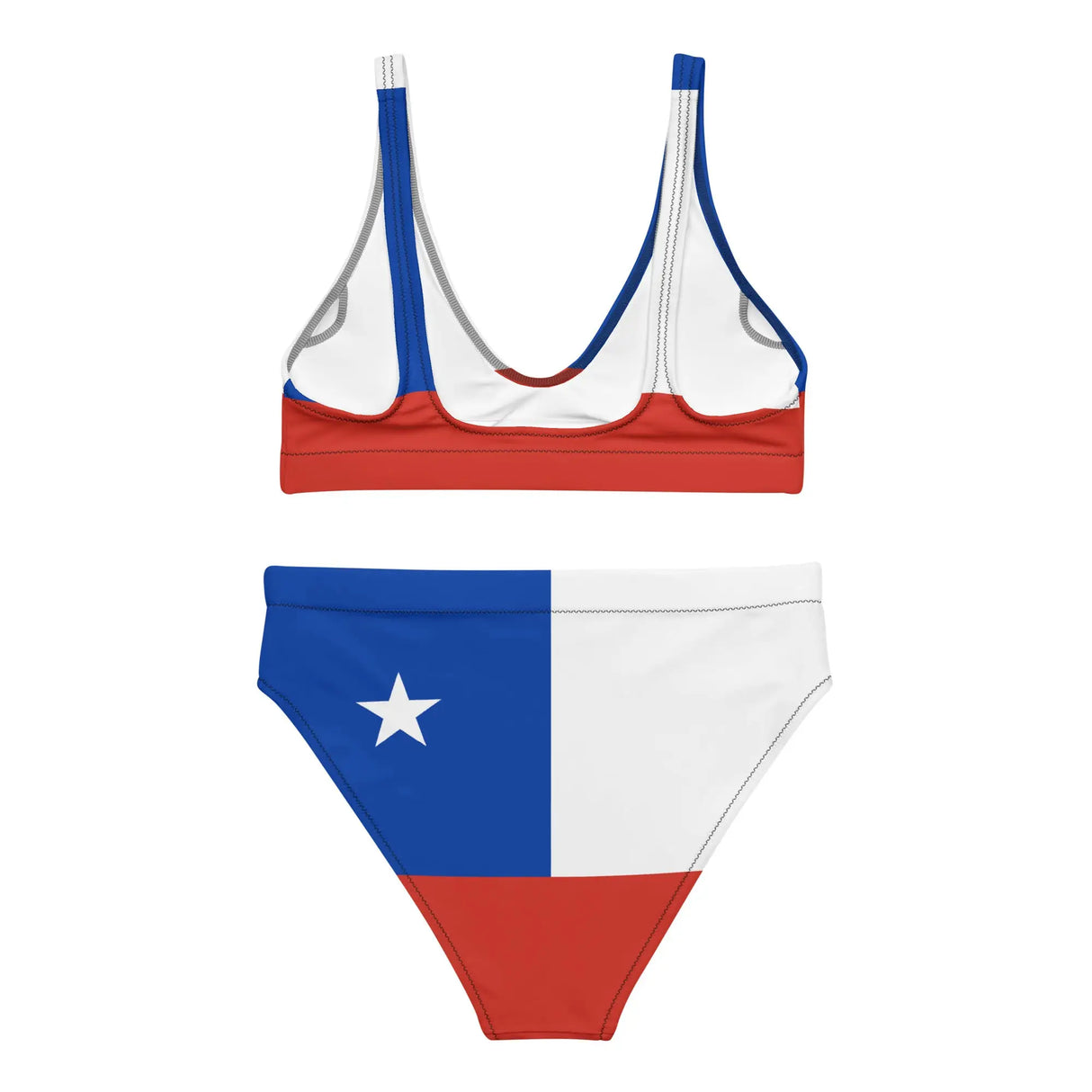 Maillot de bain femme drapeau chili polyester recyclé
