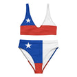 Maillot de bain femme drapeau chili polyester recyclé