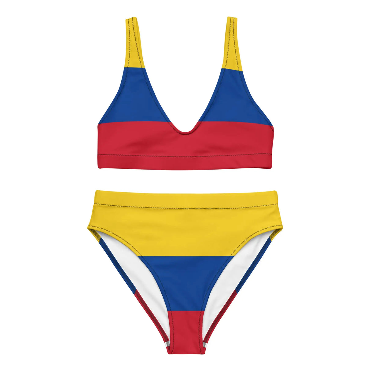 Maillot de bain femme drapeau colombie en polyester recyclé