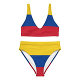 Maillot de bain femme drapeau colombie en polyester recyclé