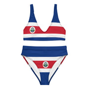 Maillot de bain femme drapeau costa rica polyester recyclé