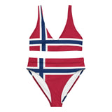 Maillot de bain femme drapeau île bouvet polyester recyclé