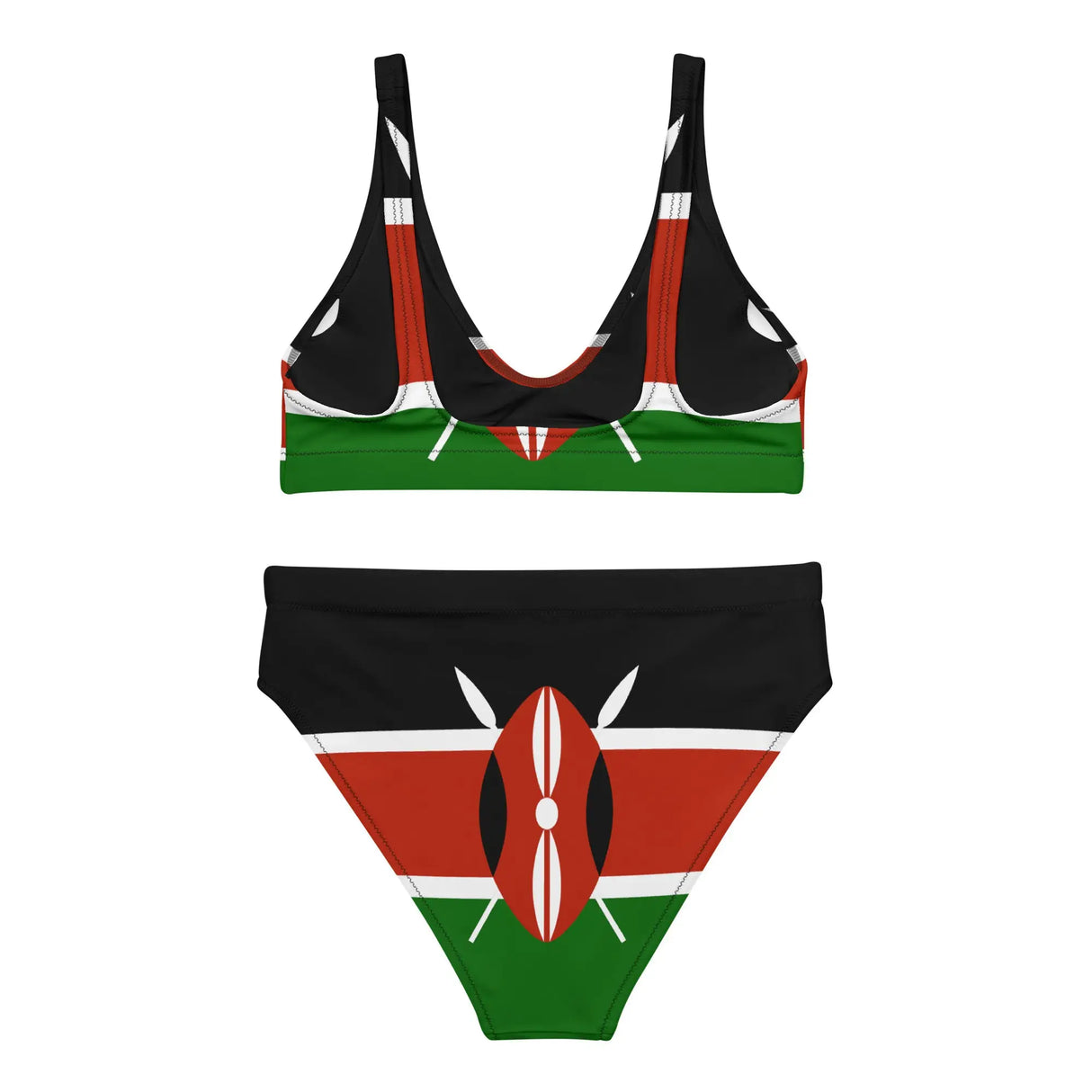 Maillot de bain femme drapeau kenya polyester recyclé