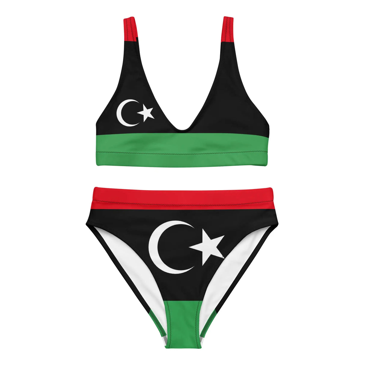Maillot de bain femme drapeau libye polyester recyclé