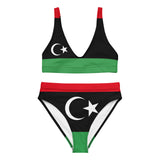 Maillot de bain femme drapeau libye polyester recyclé