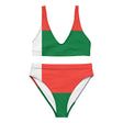 Maillot de bain femme drapeau madagascar polyester recyclé