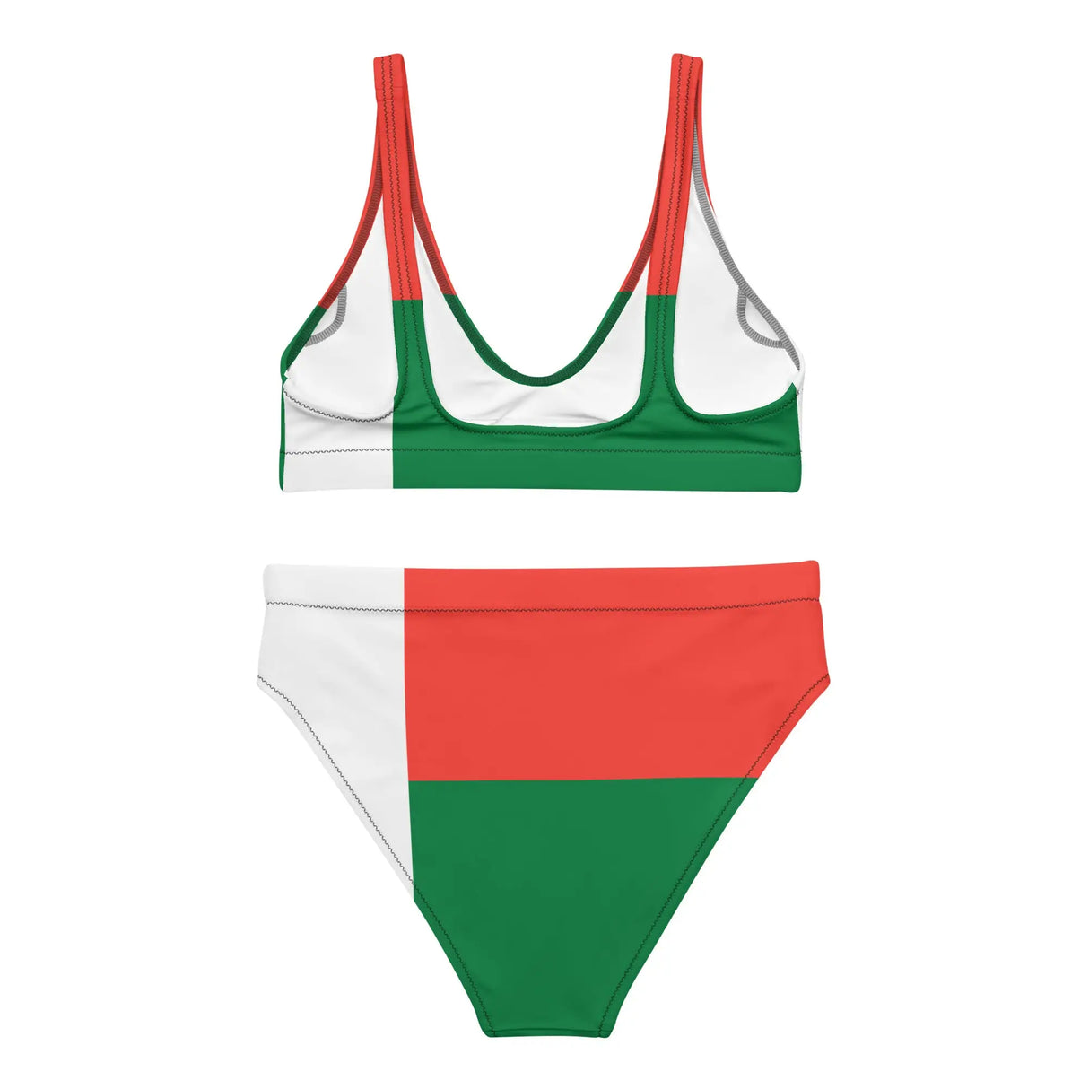 Maillot de bain femme drapeau madagascar polyester recyclé