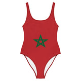 Maillot de bain femme drapeau maroc coupe brésilienne