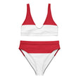 Maillot de bain femme drapeau monaco en polyester recyclé