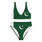 Maillot de bain femme drapeau pakistan polyester recyclé
