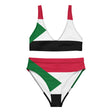 Maillot de bain femme drapeau soudan confort uv détachable