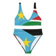 Maillot de bain femme drapeau soudan du sud polyester recyclé