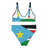 Maillot de bain femme drapeau soudan du sud polyester recyclé