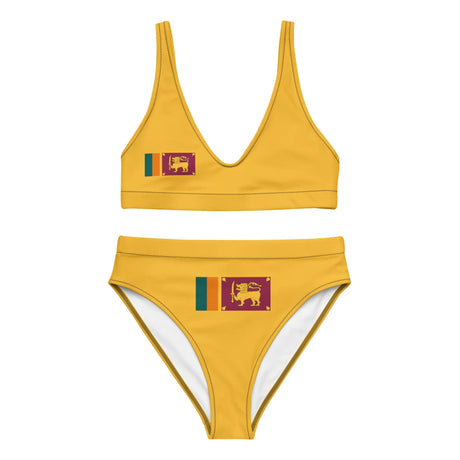 Maillot de bain femme drapeau sri lanka polyester recyclé
