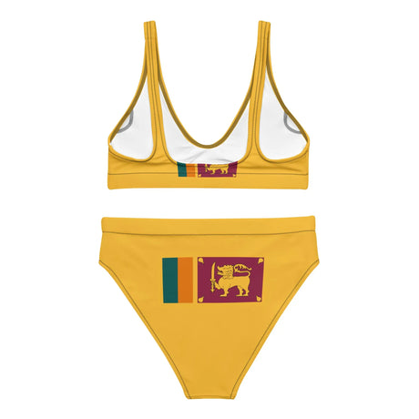 Maillot de bain femme drapeau sri lanka polyester recyclé