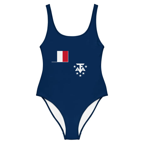 Maillot de bain femme drapeau terres australes coupe brésilienne