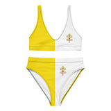 Maillot de bain femme drapeau vatican polyester recyclé