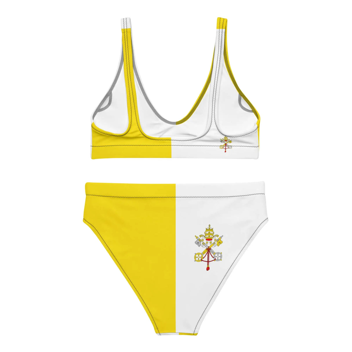 Maillot de bain femme drapeau vatican polyester recyclé
