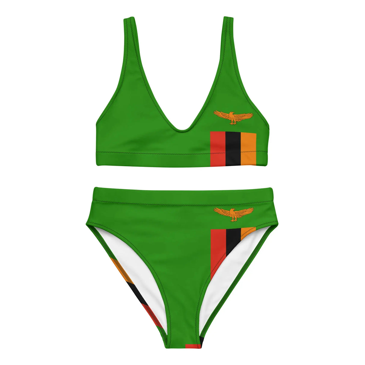 Maillot de bain femme drapeau zambie confort tissu us