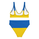 Maillot de bain ukraine motif drapeau en polyester recyclé