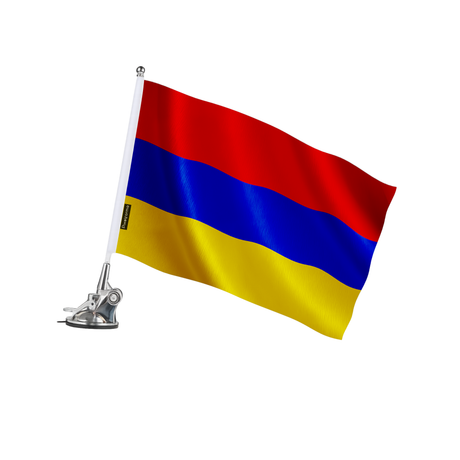 Mât à ventouse drapeau arménie en polyester - pixelforma