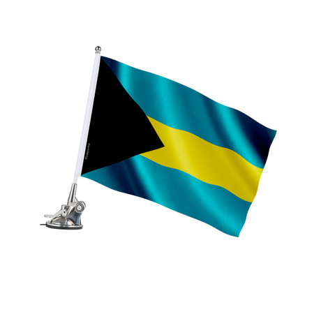 Mât à ventouse drapeau bahamas en polyester - pixelforma