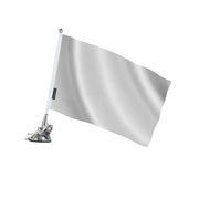 Mât à ventouse drapeau blanc polyester acier inoxydable