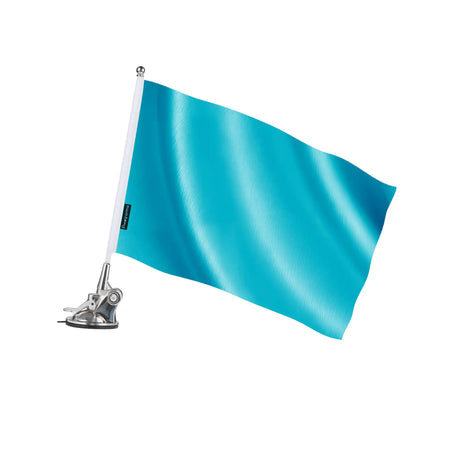 Mât à ventouse drapeau bleu polyester acier inoxydable