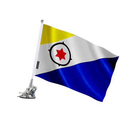 Mât à ventouse drapeau bonaire en polyester - pixelforma