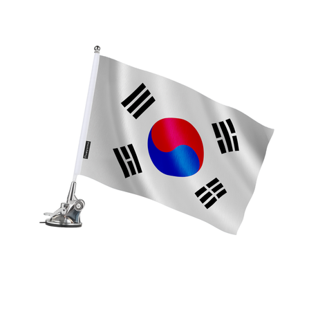 Mât à ventouse drapeau corée du sud en polyester - pixelforma