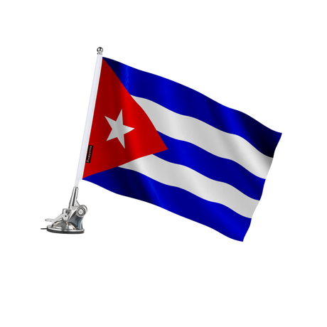 Mât à ventouse drapeau cuba en polyester - pixelforma