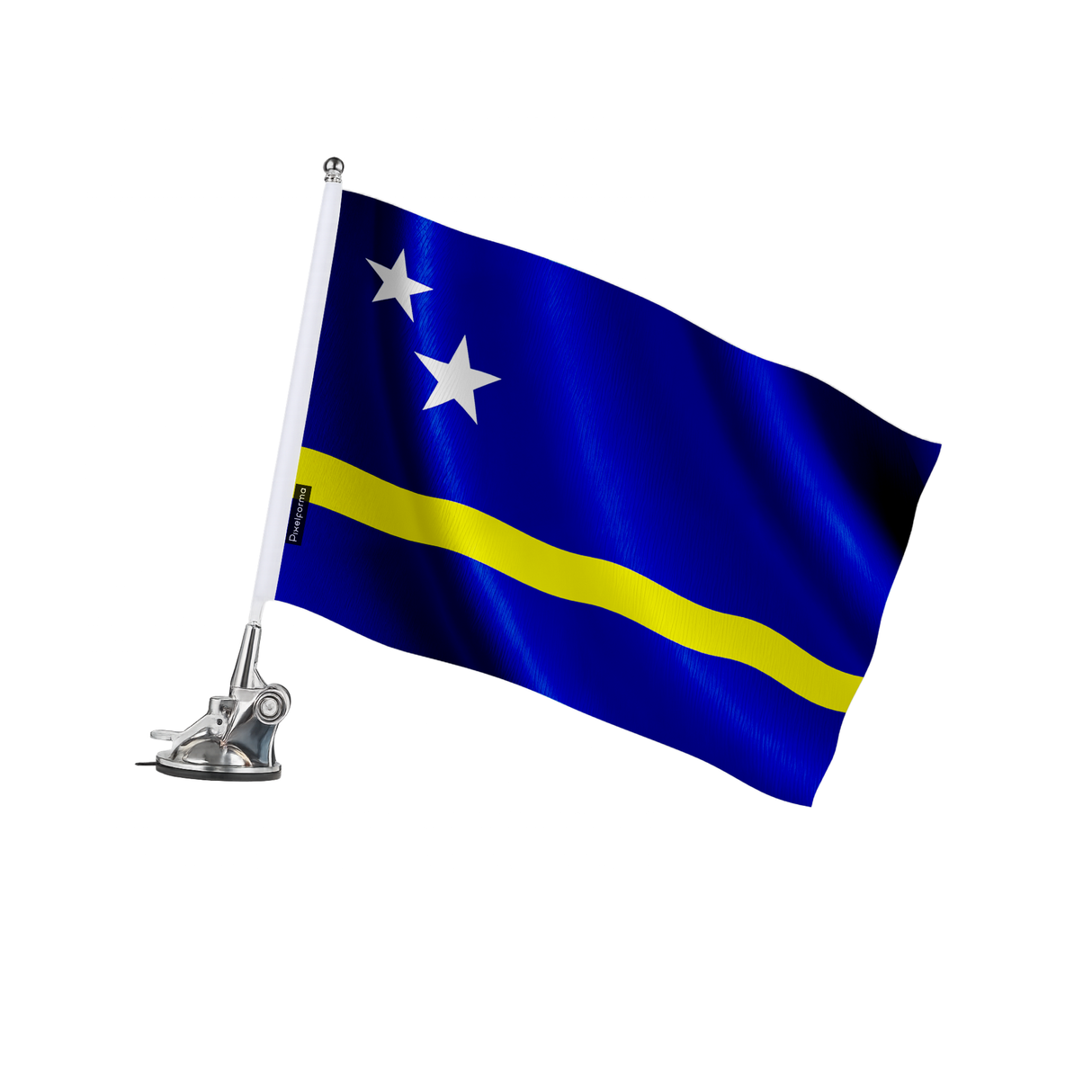 Mât à ventouse drapeau curaçao en polyester - pixelforma
