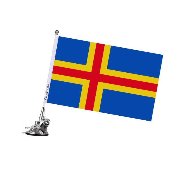 Mât à Ventouse Drapeau d'Åland - Pixelforma