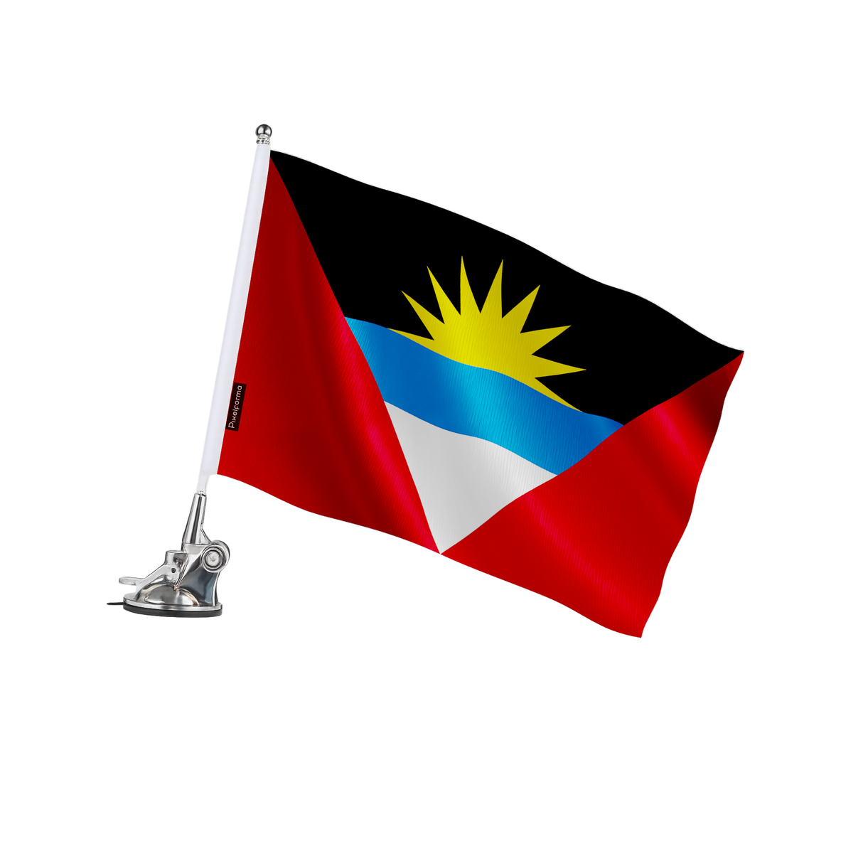 Mât à ventouse drapeau drapeau d’antigua-et-barbuda en polyester - pixelforma