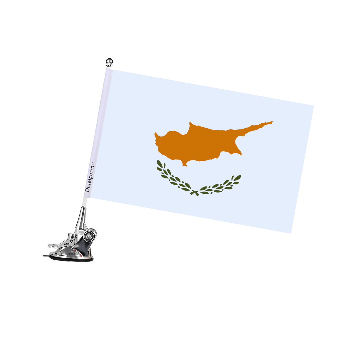 Mât à Ventouse Drapeau de Chypre - Pixelforma