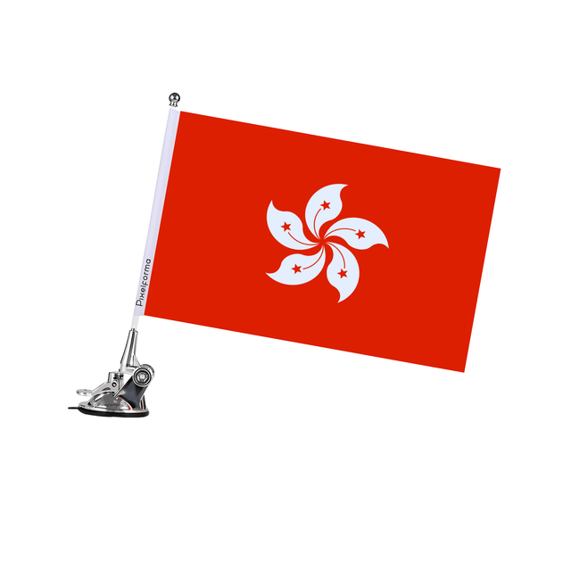 Mât à Ventouse Drapeau de Hong Kong - Pixelforma