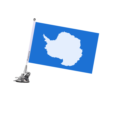 Mât à Ventouse Drapeau de l'Antarctique - Pixelforma